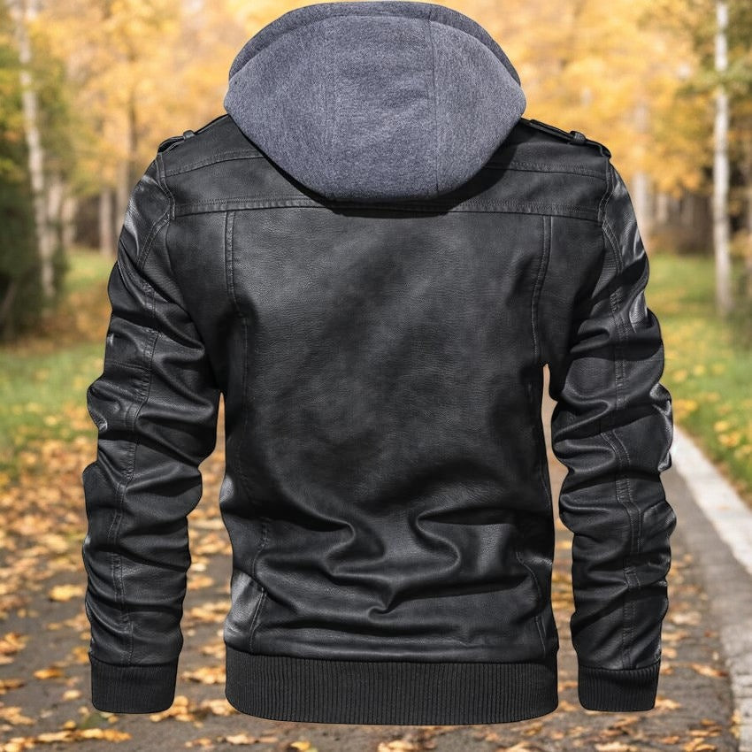 Molander™ | Motorcykel Skjortjacka i läder för män