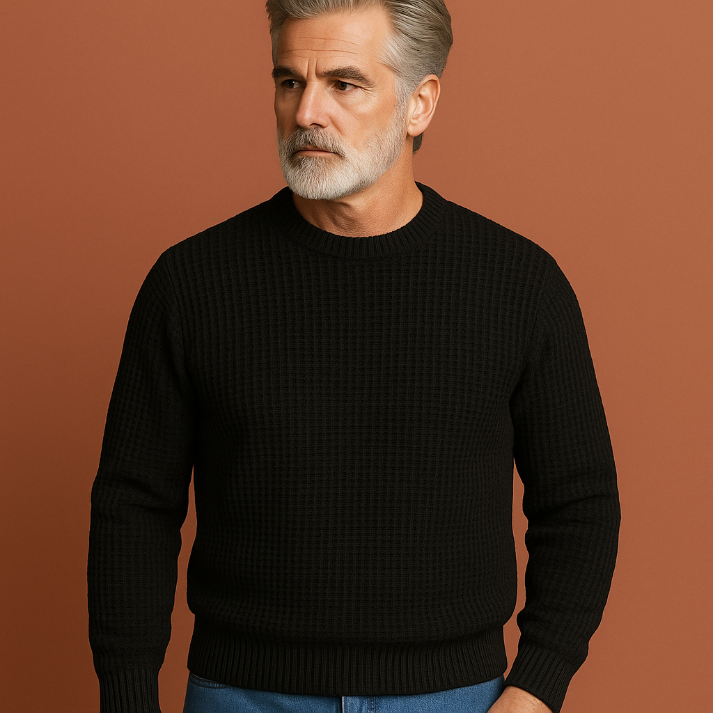 Comfortable Men's Cotton Blend Sweater | Timo