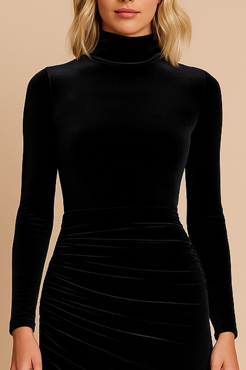 Neris™ | Stylish evening dress with long sleeves