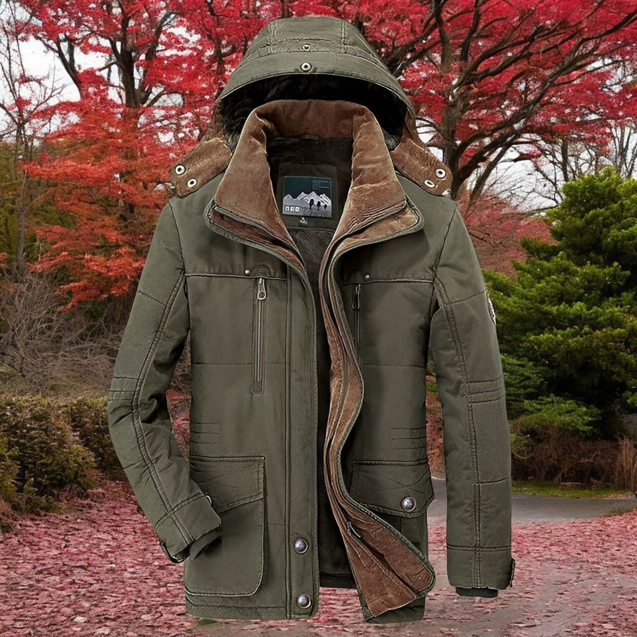 Carlsson™ | Cargojacka med flera fickor för män