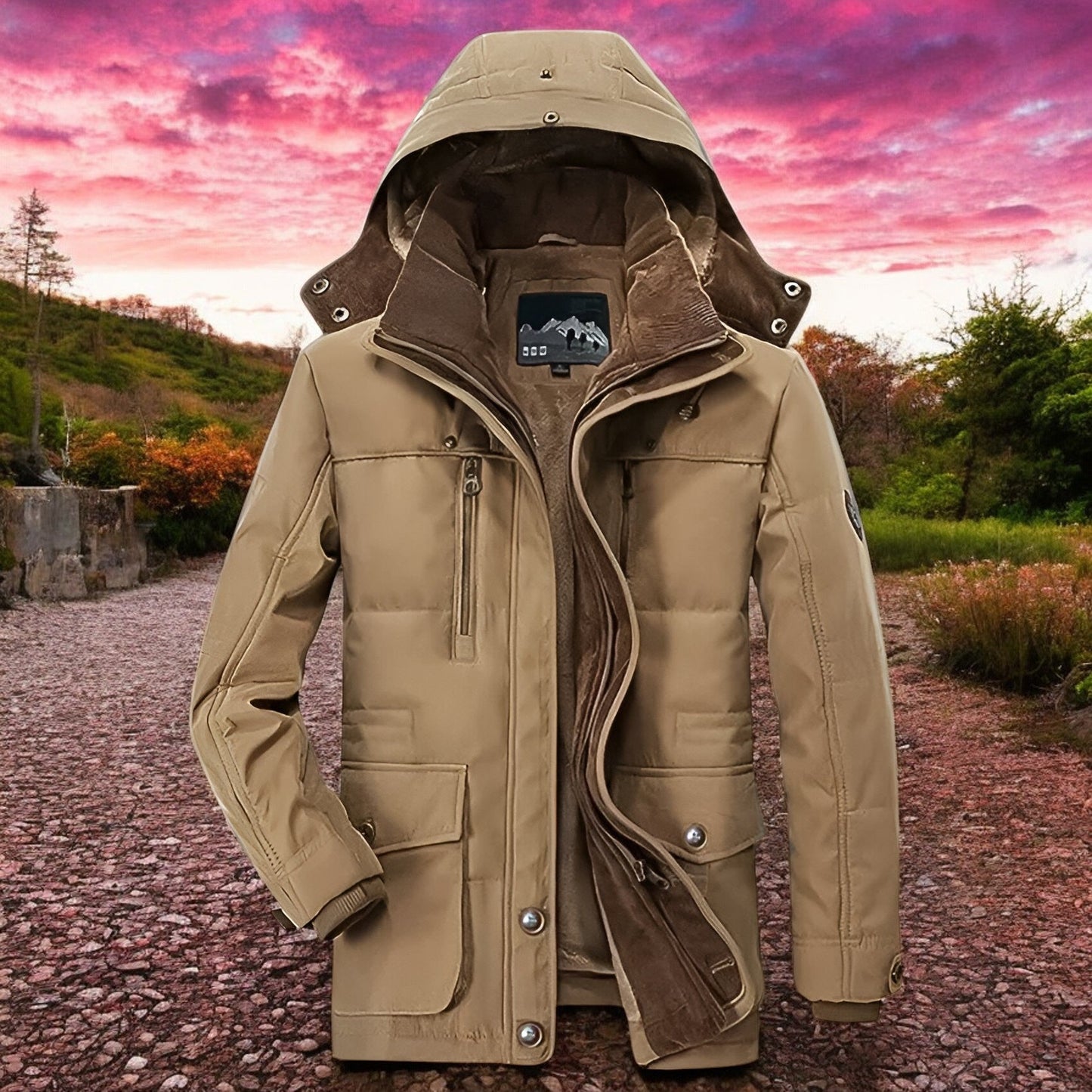 Carlsson™ | Cargojacka med flera fickor för män