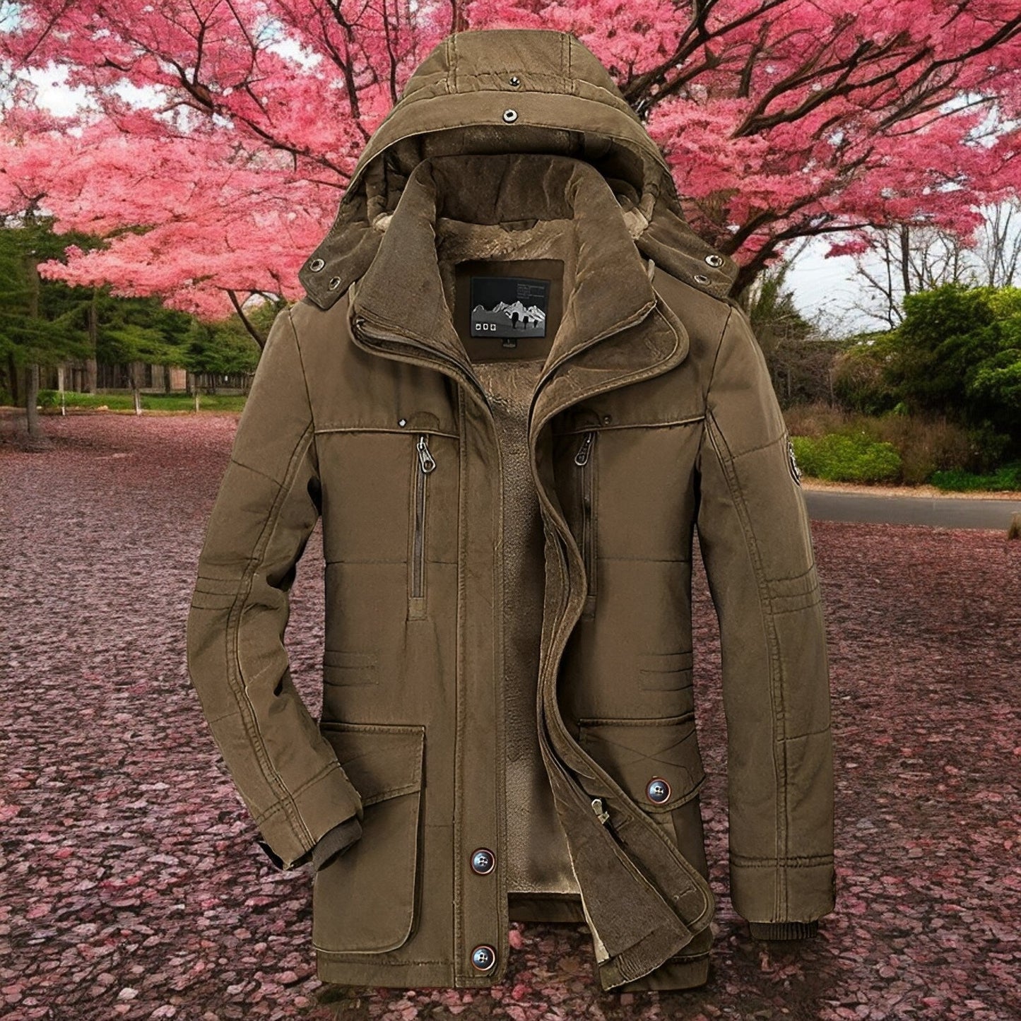 Carlsson™ | Cargojacka med flera fickor för män