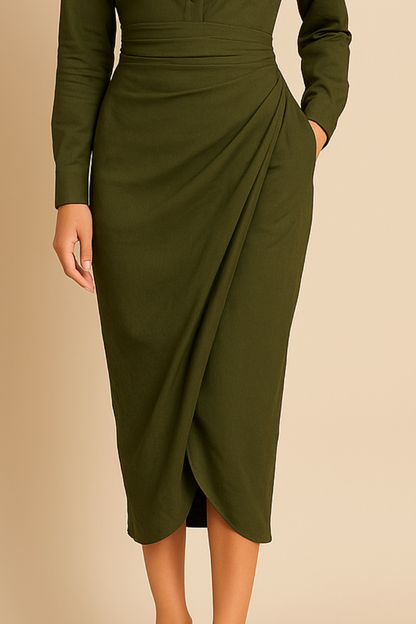 Narelle™ | Stylish fitted wrap dress