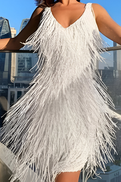 Neli™ | Chic Sparkling Tassel Dress