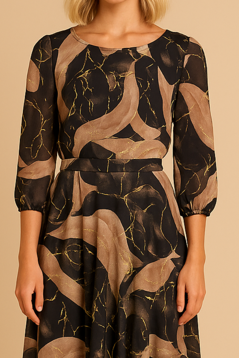 Marise™ | Elegant Maxi Dress with Abstract Print