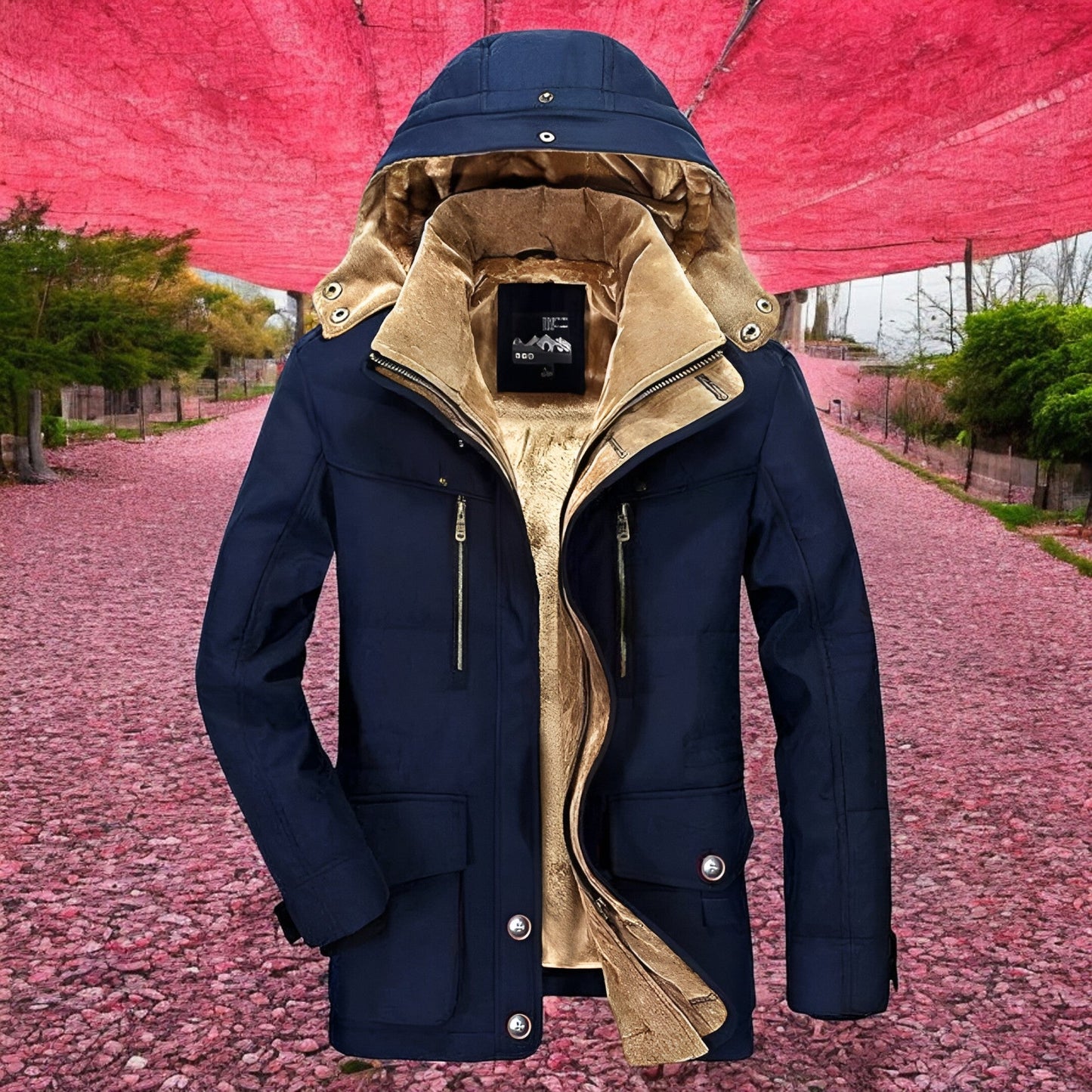 Carlsson™ | Cargojacka med flera fickor för män