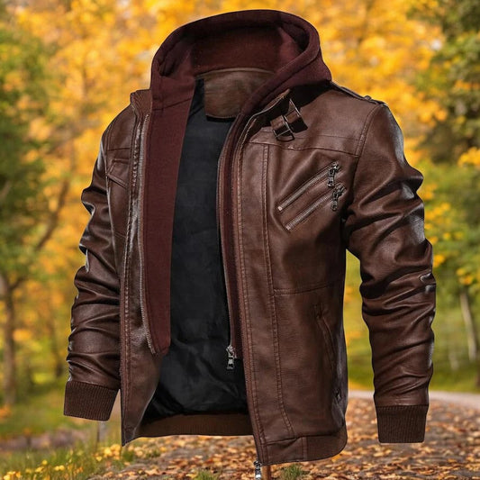 Molander™ | Motorcykel Skjortjacka i läder för män