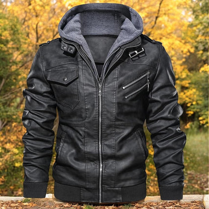 Molander™ | Motorcykel Skjortjacka i läder för män