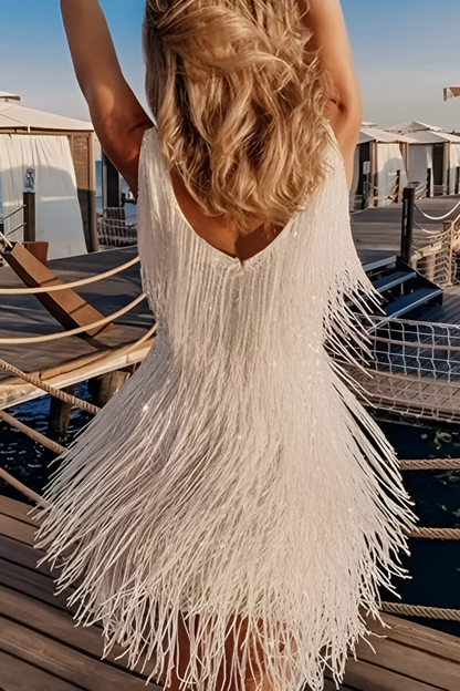 Neli™ | Chic Sparkling Tassel Dress