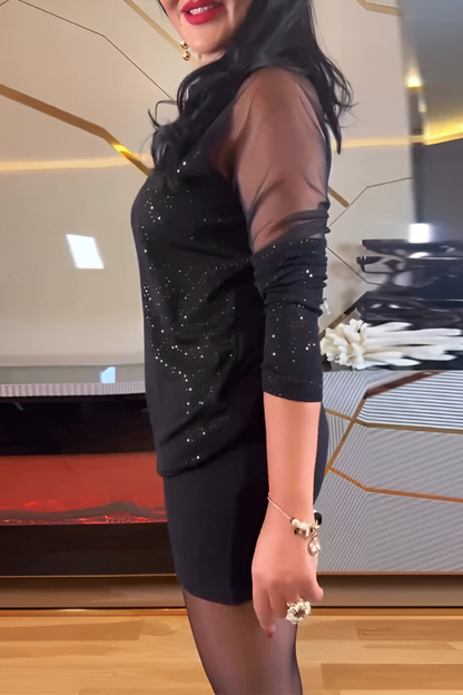 Faren™ | Stylish glitter long sleeve dress