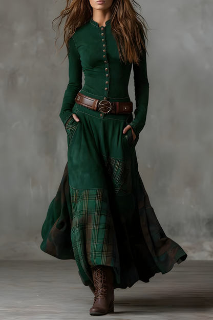 Sira™ | Elegant Vintage Maxi Dress