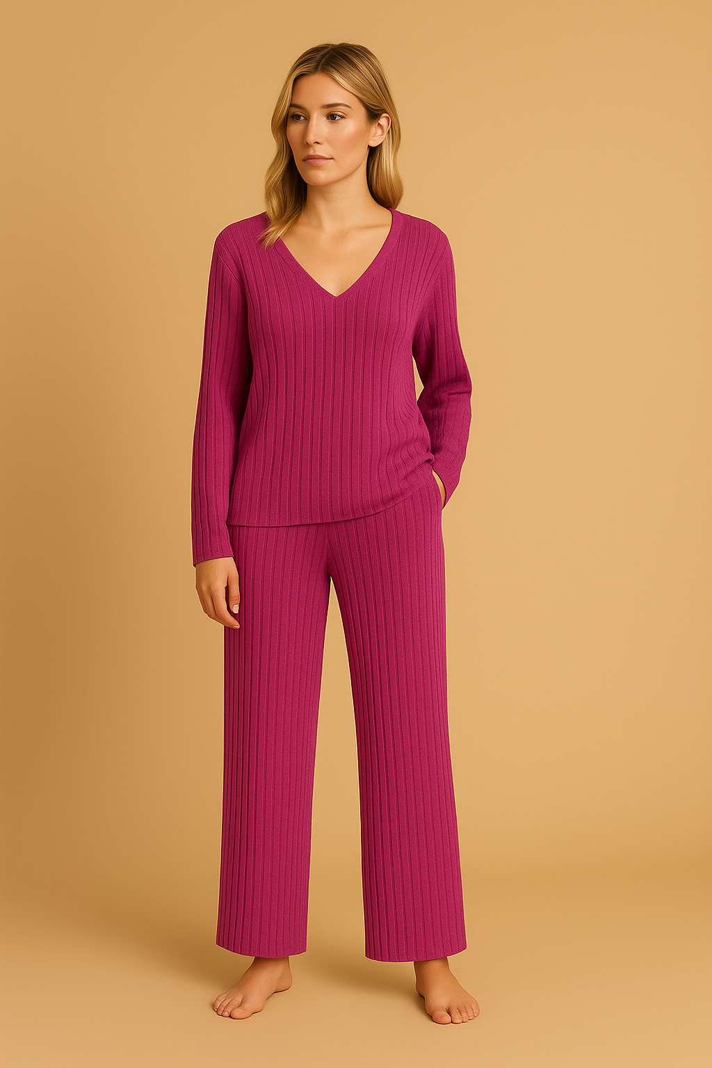 Amaris™ | Soft ribbed knit lounge set