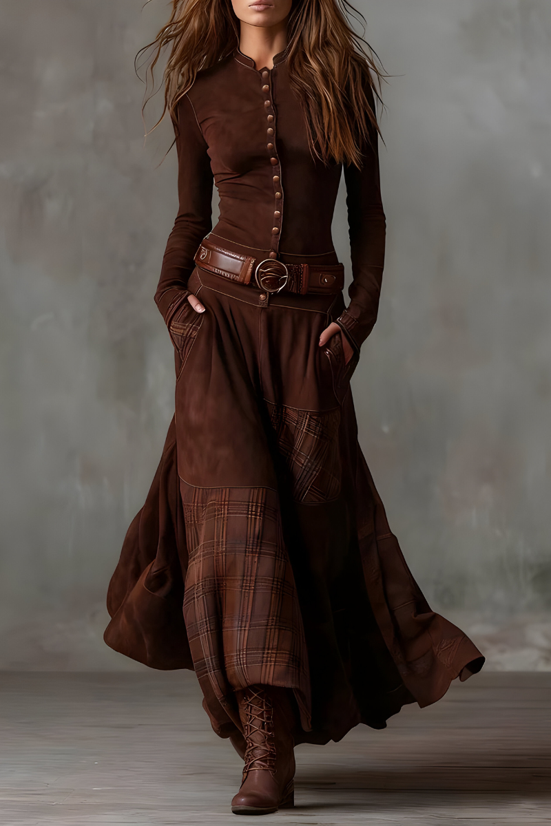 Sira™ | Elegant Vintage Maxi Dress