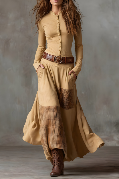 Sira™ | Elegant Vintage Maxi Dress