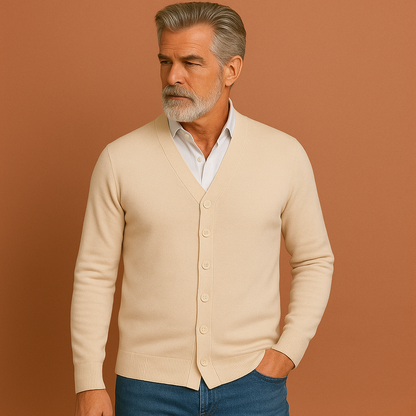 Knitted cardigan with button closure for men | Milan