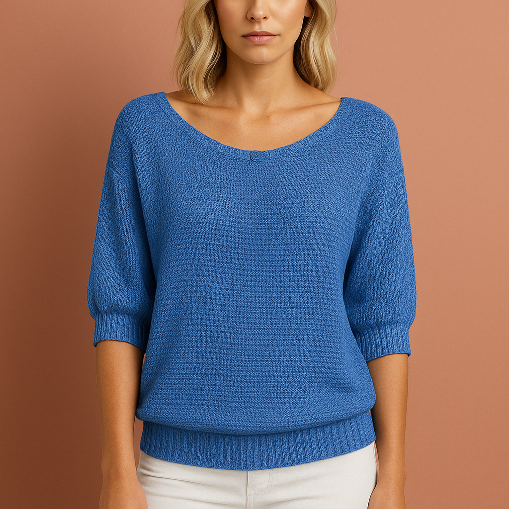 Comfortable sweater with ruffle detail for women | Anouk