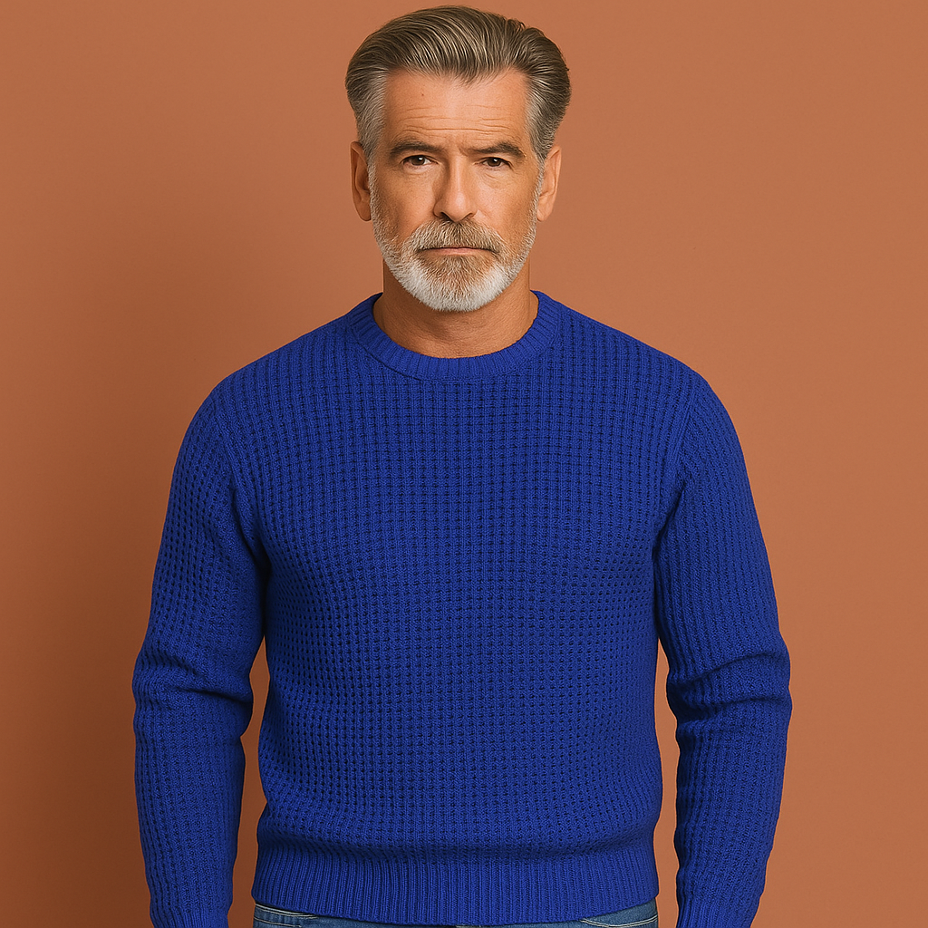 Comfortable Men's Cotton Blend Sweater | Timo