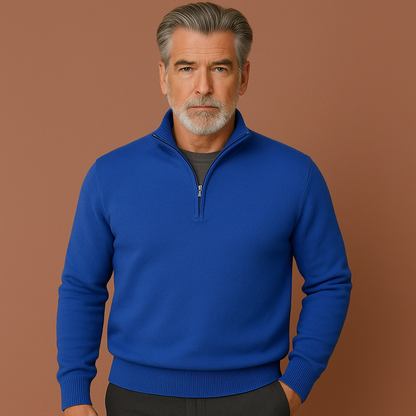 Comfortable men's sweater with quarter zip for men | Mark