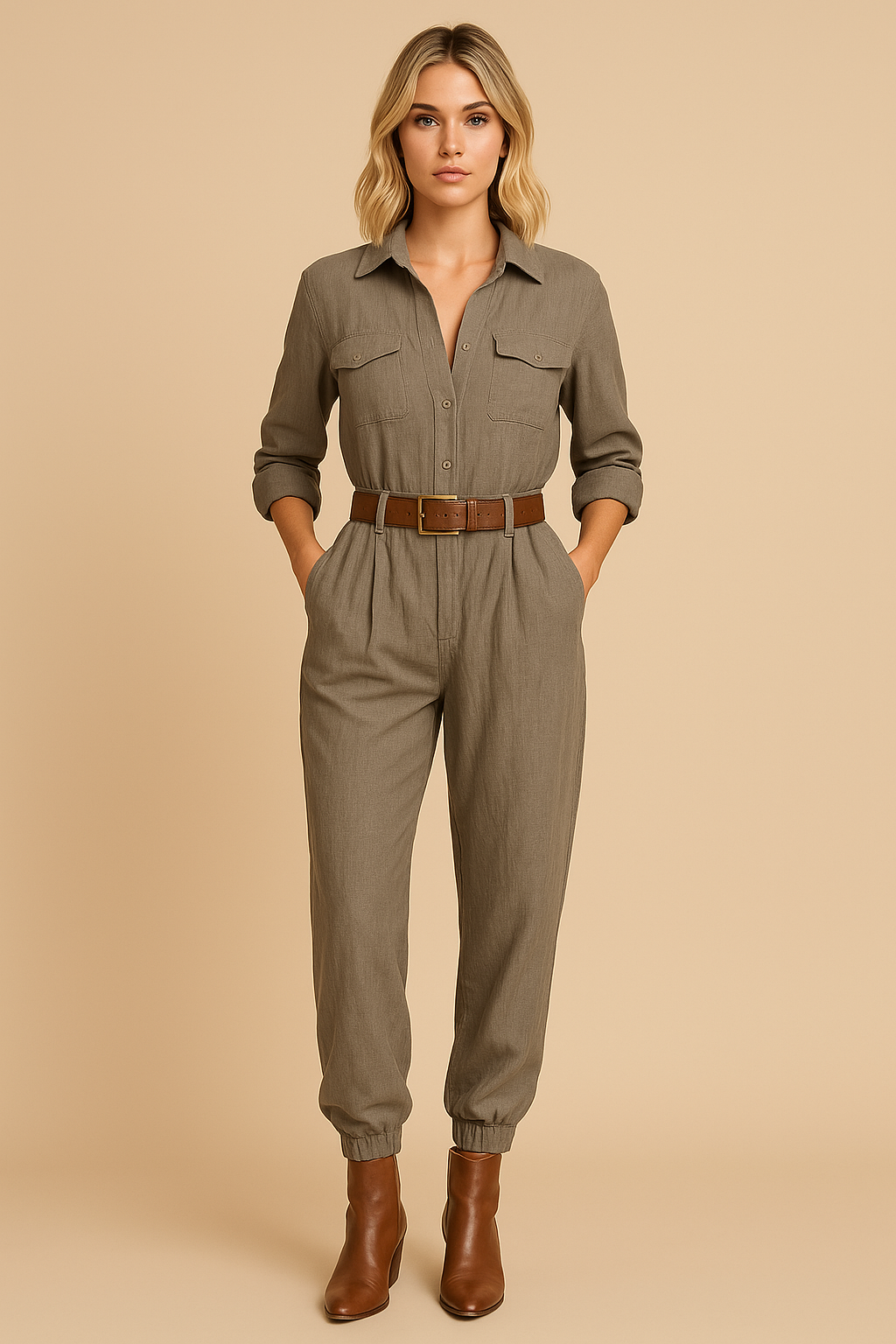 Livia™ | Modern utility-style jumpsuit