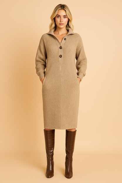 Norlyn™ | Chic ribbed midi dress