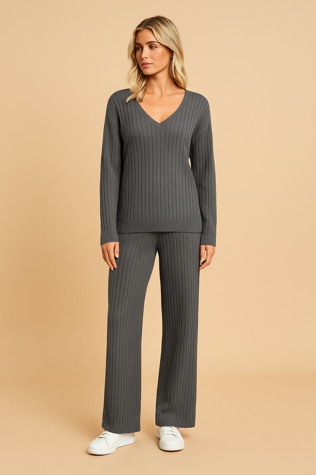 Amaris™ | Soft ribbed knit lounge set