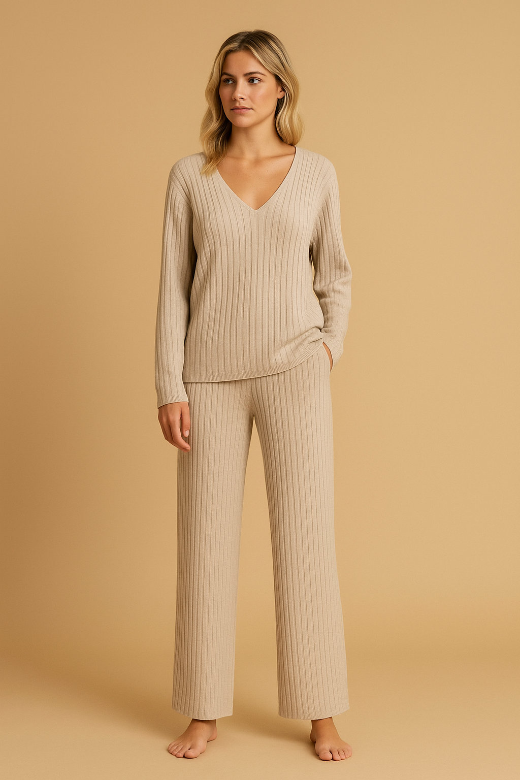 Amaris™ | Soft ribbed knit lounge set
