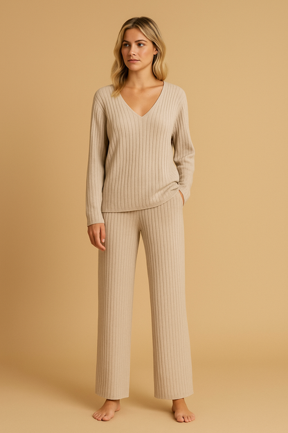 Amaris™ | Soft ribbed knit lounge set