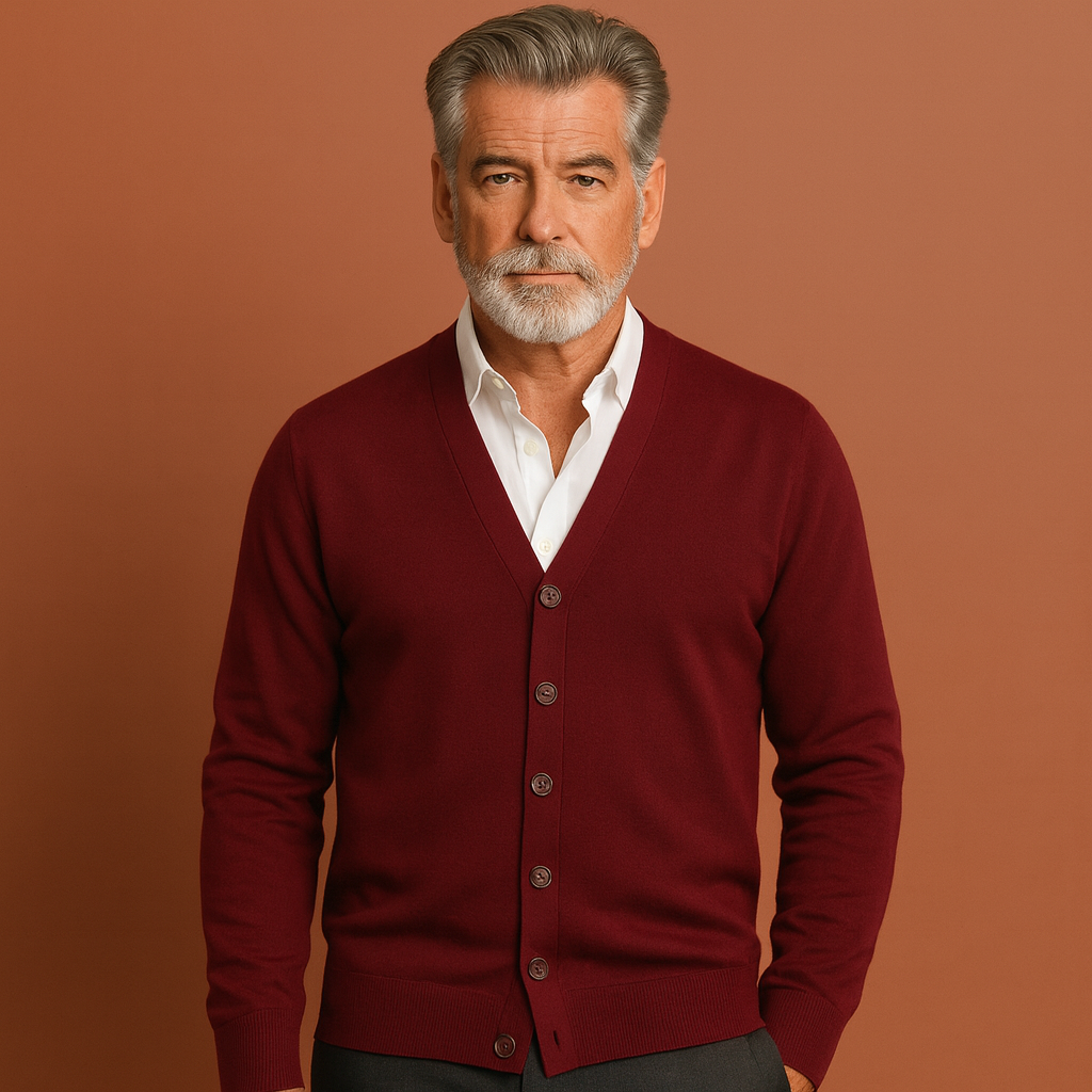 Knitted cardigan with button closure for men | Milan