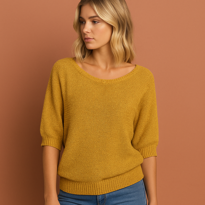 Comfortable sweater with ruffle detail for women | Anouk