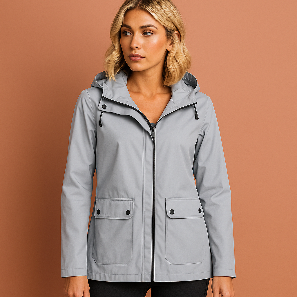 Waterproof jacket with hood for women | Leelie
