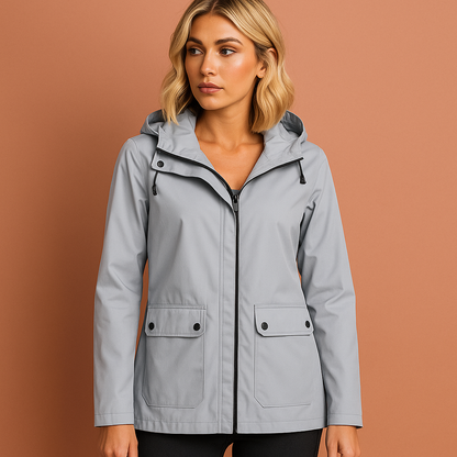 Waterproof jacket with hood for women | Leelie