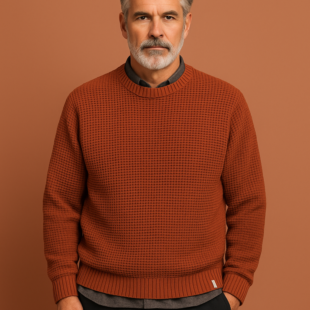 Comfortable Men's Cotton Blend Sweater | Timo