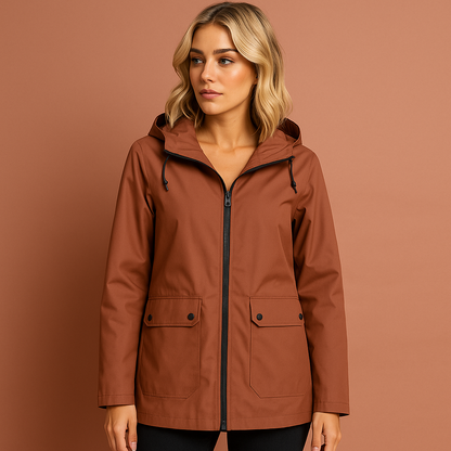 Waterproof jacket with hood for women | Leelie