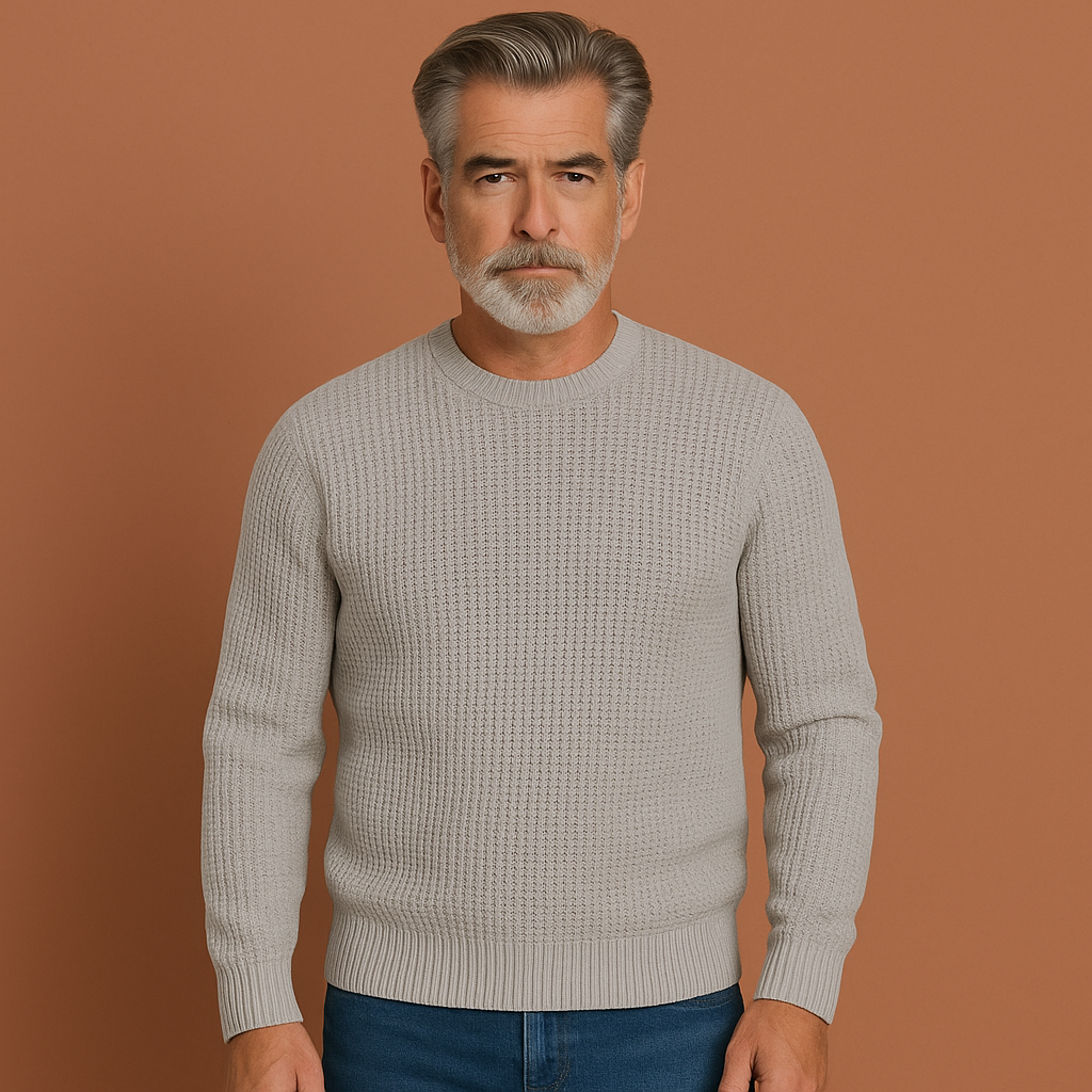 Comfortable Men's Cotton Blend Sweater | Timo