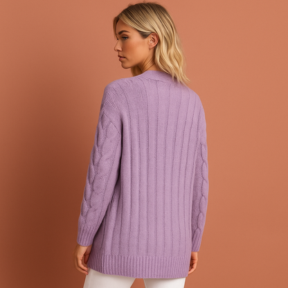 Knitted cardigan with front pockets for women | Mariska