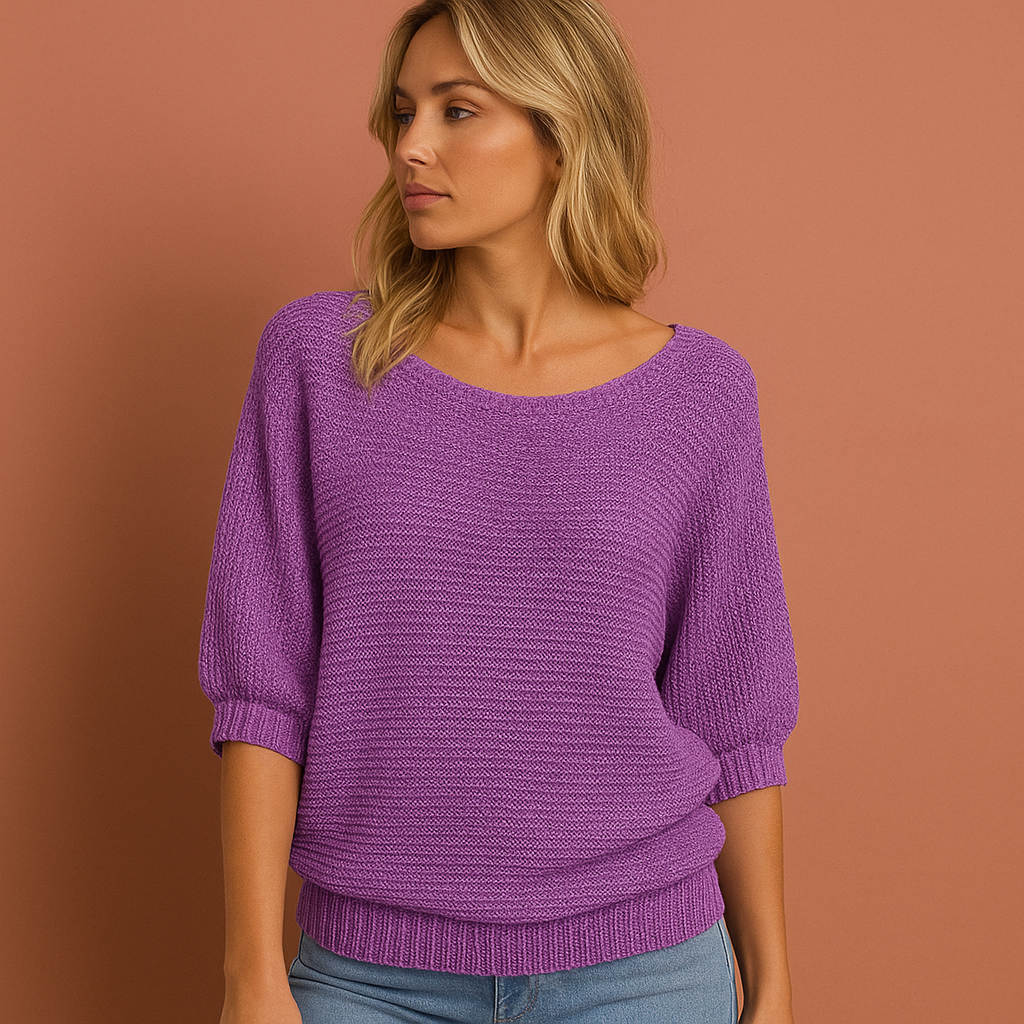Comfortable sweater with ruffle detail for women | Anouk