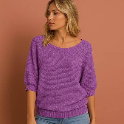 Comfortable sweater with ruffle detail for women | Anouk