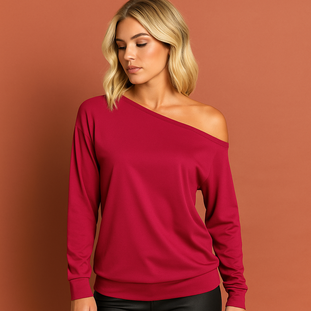 Off-shoulder sweater with loose fit for women | Mila