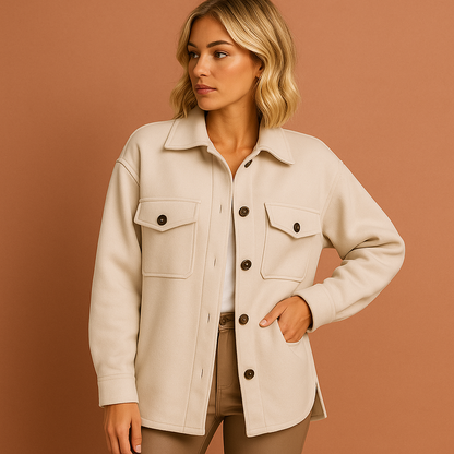 Stylish Autumn Coat with Elegant Cut for Women | Lynda