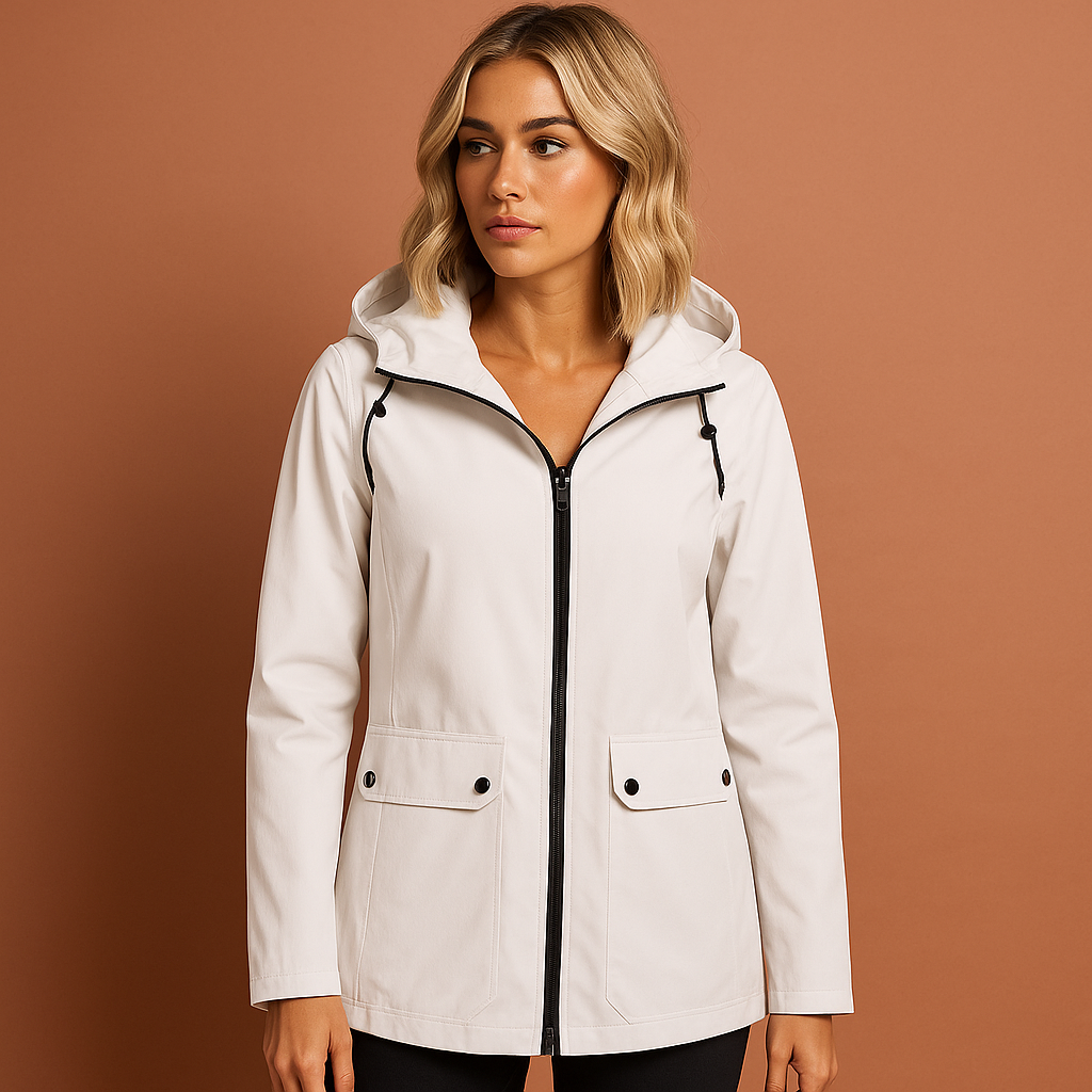 Waterproof jacket with hood for women | Leelie