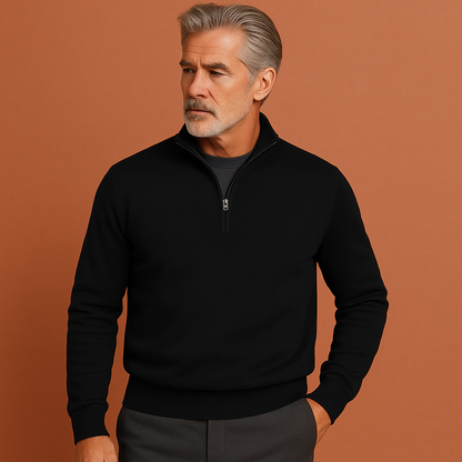 Comfortable men's sweater with quarter zip for men | Mark